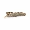 Warren Asher Short Chrome Feather Tie Clip
