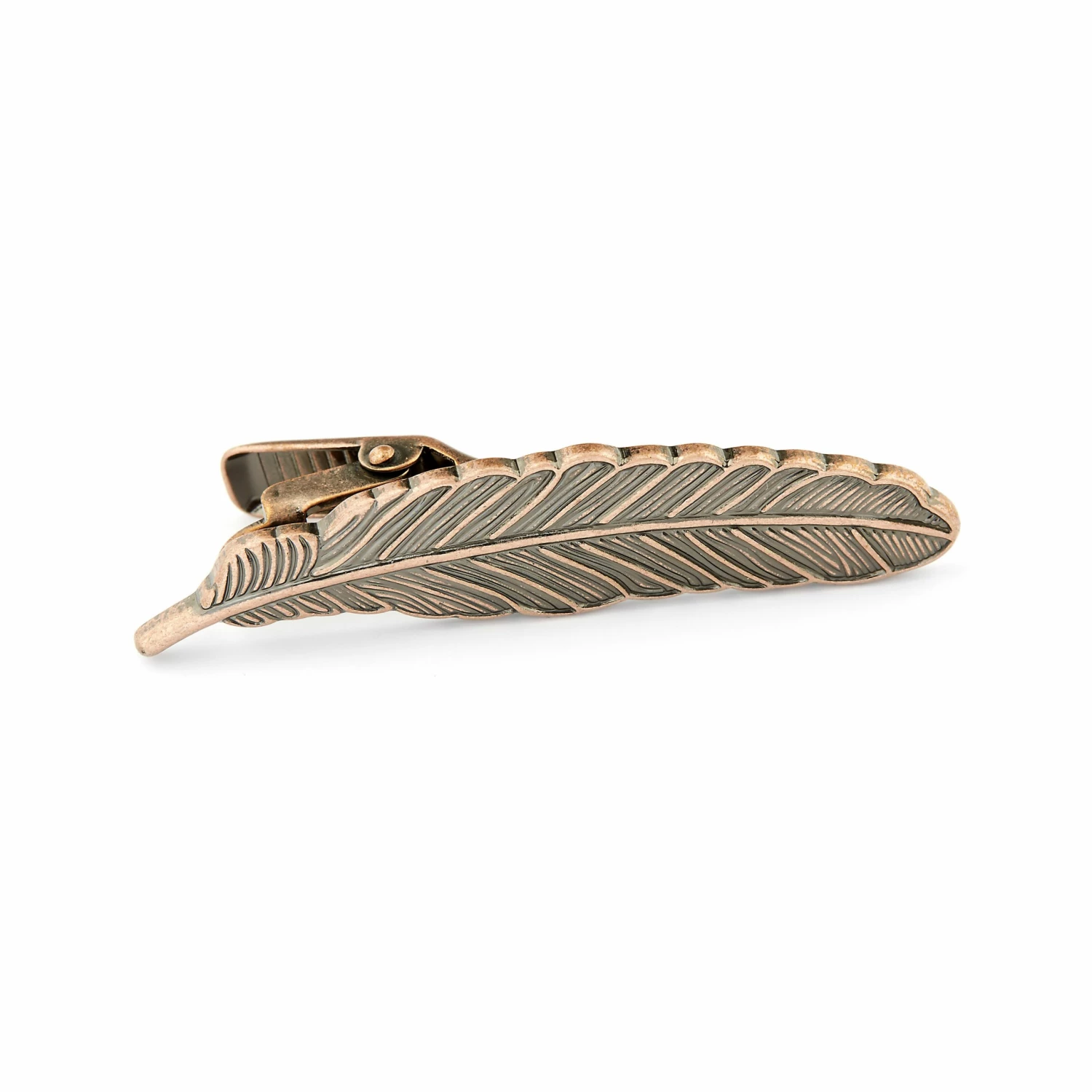 Warren Asher Short Chrome Feather Tie Clip 1 Warren Asher Short Chrome Feather Tie Clip