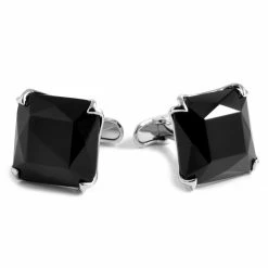Warren Asher XL Square Black Diamonds Cufflinks