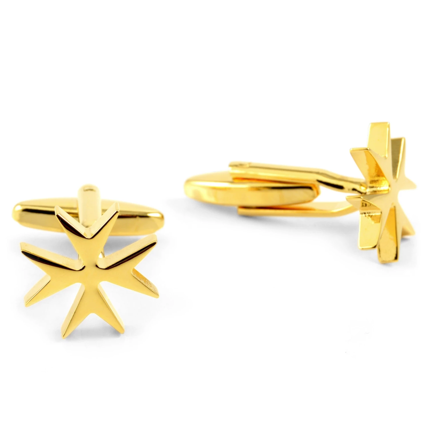 Warren Asher Gold-Tone Star Cufflinks 2 Warren Asher Gold-Tone Star Cufflinks - Image 2