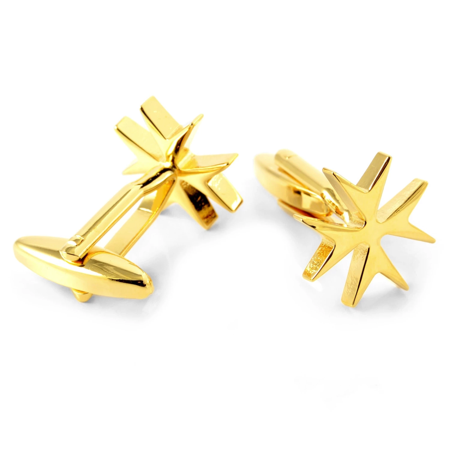 Warren Asher Gold-Tone Star Cufflinks 3 Warren Asher Gold-Tone Star Cufflinks - Image 3