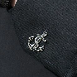 Warren Asher Silver-Tone Anchor Bracelets -Cheap TIE CLIPS Store 3829 cufflinksbm23