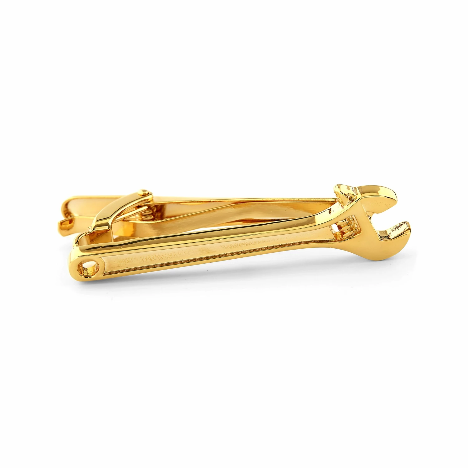 Warren Asher Gold-Tone Wrench Short Tie Clip 1 Warren Asher Gold-Tone Wrench Short Tie Clip