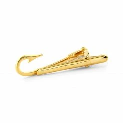 Warren Asher Short Gold-Tone Sailor’s Hook Tie Clip -Cheap TIE CLIPS Store 39 2 8 2 12