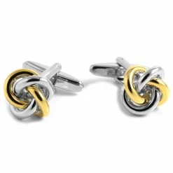 Warren Asher Silver-Tone & Gold-Tone Twisted Cufflinks