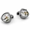 Warren Asher Triangle Mechanical Movement Stainless Steel Cufflinks