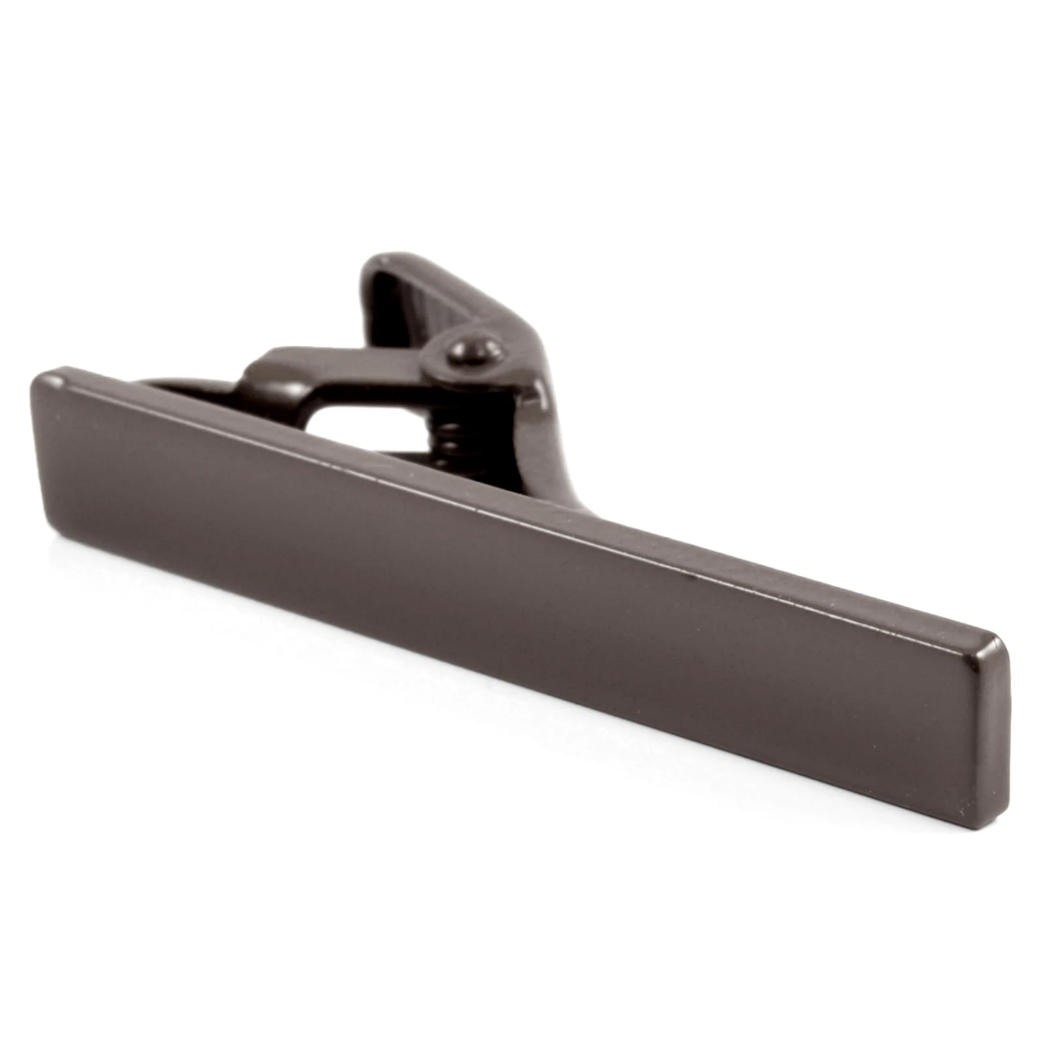 Warren Asher Short Brown Square Tie Clip 2 Warren Asher Short Brown Square Tie Clip - Image 2