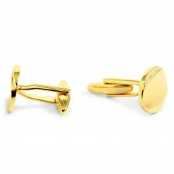Warren Asher Oval Gold-Tone Shiny Cufflinks 8 Warren Asher Oval Gold-Tone Shiny Cufflinks -Cheap TIE CLIPS Store 40 1 15