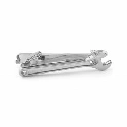 Warren Asher Silver-Tone Wrench Short Tie Clip