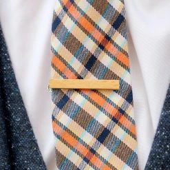 Warren Asher Red Oak Wood & Metal Tie Clip -Cheap TIE CLIPS Store 4304 tiepin