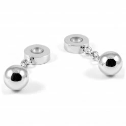 Warren Asher Silver-Tone ball Chain Cufflinks