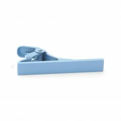 Warren Asher Matte Baby Blue Square Tie Clip
