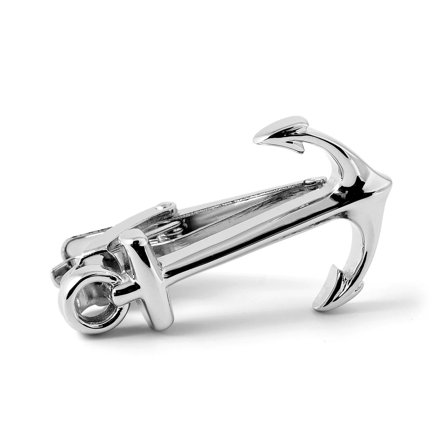 Warren Asher Silver-Tone Anchor Tie Clip 1 Warren Asher Silver-Tone Anchor Tie Clip