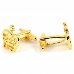 Warren Asher Gold-Tone Crown Cufflinks -Cheap TIE CLIPS Store 5 1 143