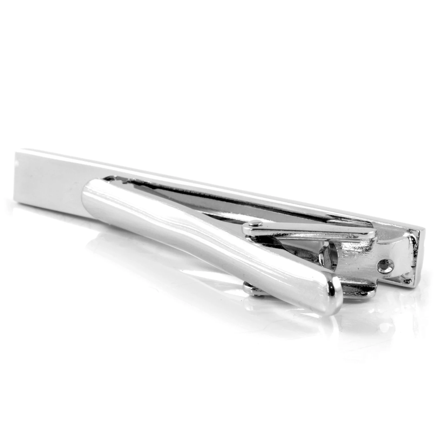 Warren Asher Black & Silver-Tone Two Line Tie Clip 3 Warren Asher Black & Silver-Tone Two Line Tie Clip - Image 3