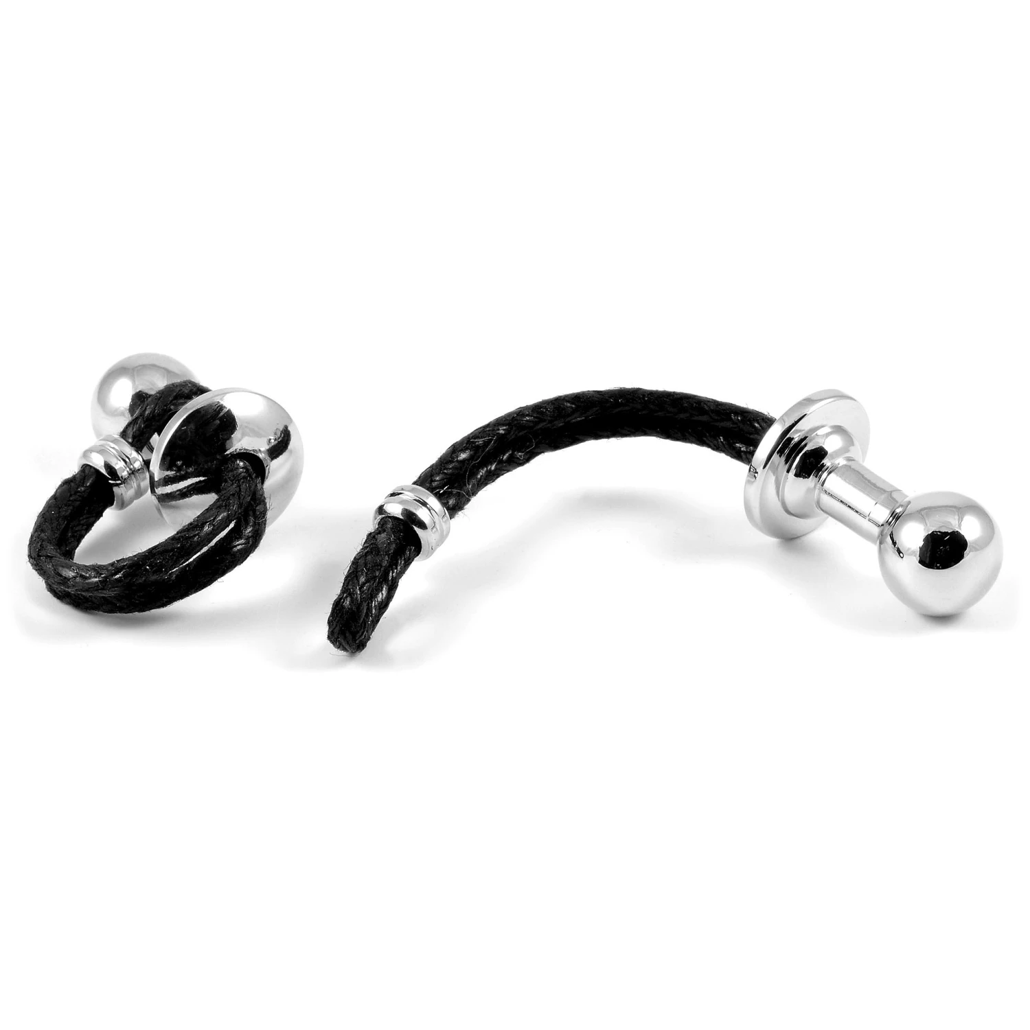 Warren Asher Silver-Tone Pawn Cufflinks 2 Warren Asher Silver-Tone Pawn Cufflinks - Image 2