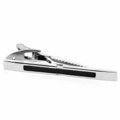 Warren Asher Silver-Tone & Black Metal Alloy Lining Tie Clip -Cheap TIE CLIPS Store 6 1 72 2 67 3 43