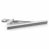 Warren Asher Silver-Tone & Black Brass Two Line Tie Clip