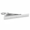 Warren Asher Silver-Tone Cross Pattern Brass Tie Clip
