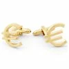 Warren Asher Gold-Tone Euro Sign Cufflinks