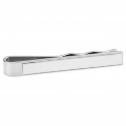 Bohemian Revolt Geo Remix | Silver-Tone & White Mother of Pearl Stone Stainless Steel Tie Bar