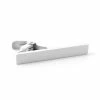 Warren Asher Simple Short White Square Tie Clip