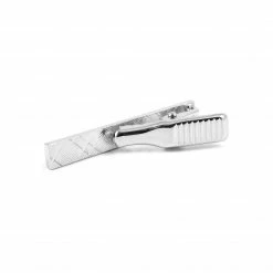 Warren Asher Silver-Tone Triple Line Tie Clip -Cheap TIE CLIPS Store 8 2 64