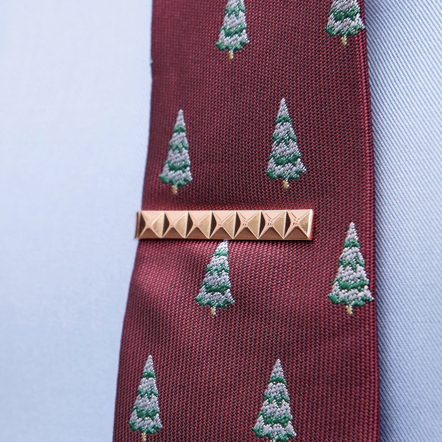 Warren Asher Rose Gold-Tone Vertical Line Tie Bar 5 Warren Asher Rose Gold-Tone Vertical Line Tie Bar - Image 5