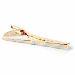 Warren Asher Gold-Tone Metal Alloy Diagonal Pattern Tie Clip -Cheap TIE CLIPS Store 9 1 14 2 150