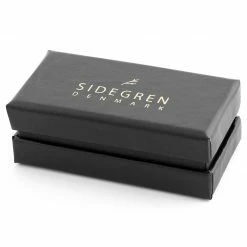 Sidegren Rectangle Silver-Tone Brushed With Sidegren Logo Stainless Steel Cufflinks -Cheap TIE CLIPS Store 9 1 14 2 264
