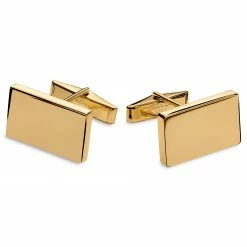 Northern Jewelry Rectangle Gold 925s Classic Cufflinks