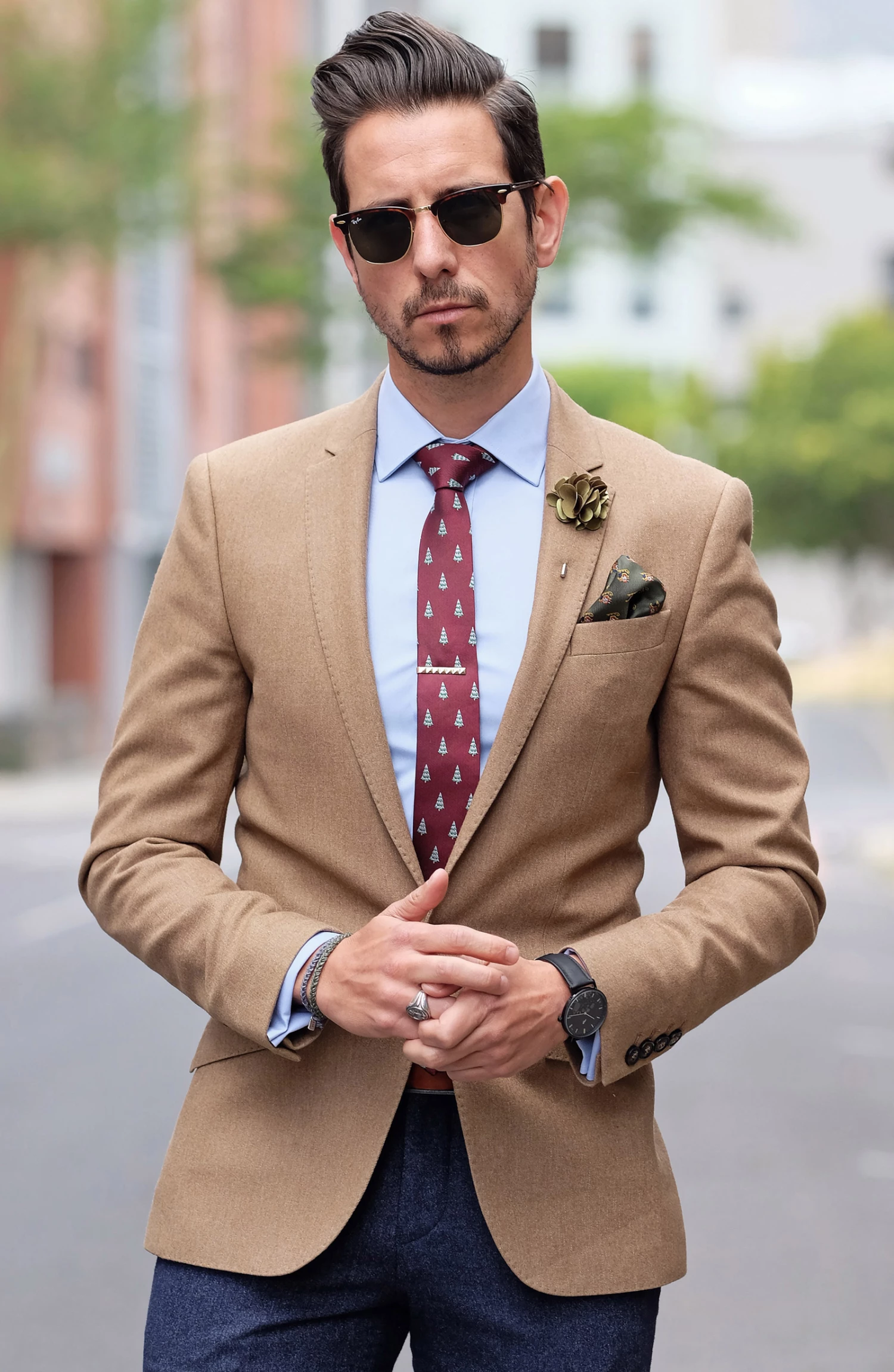 Warren Asher Rose Gold-Tone Vertical Line Tie Bar 6 Warren Asher Rose Gold-Tone Vertical Line Tie Bar - Image 6