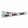 Warren Asher Brown & Silver-Tone Rectangles Tie Clip