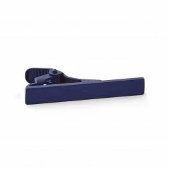 Warren Asher Short Matte Dark Blue Tie Clip