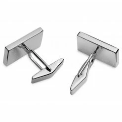 Northern Jewelry Rectangle 925s Classic Silver Cufflinks -Cheap TIE CLIPS Store dgvjh