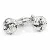 Warren Asher Blank Knot Silver-Tone Cufflinks