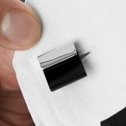 Warren Asher Black & Silver-Tone Cufflinks -Cheap TIE CLIPS Store rel megashoot cufflinks 1 3790 bm2