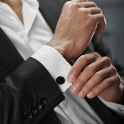 Warren Asher Round Simple Silver-Tone & Black Disc Cufflinks 8 Warren Asher Round Simple Silver-Tone & Black Disc Cufflinks -Cheap TIE CLIPS Store rel megashoot cufflinks 1 3798