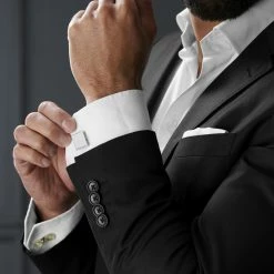 Warren Asher Rectangle Silver-Tone Classic Cufflinks -Cheap TIE CLIPS Store rel megashoot cufflinks 1 3817