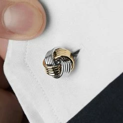 Warren Asher Gold- & Silver-Tone Twisted Cufflinks -Cheap TIE CLIPS Store rel megashoot cufflinks 1 3838 bm2