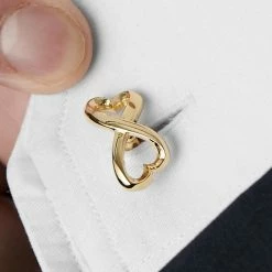 Warren Asher Gold-Tone Twisted Hearts Cufflinks -Cheap TIE CLIPS Store rel megashoot cufflinks 1 3842 bm2