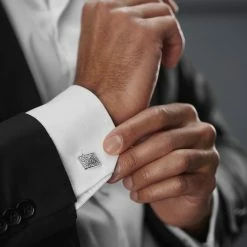 Warren Asher Square Silver-Tone Cross & Stone Cufflinks -Cheap TIE CLIPS Store rel megashoot cufflinks 1 6864