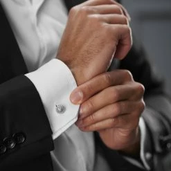 Warren Asher Round Silver-Tone Cufflinks -Cheap TIE CLIPS Store rel megashoot cufflinks 1 8282 3