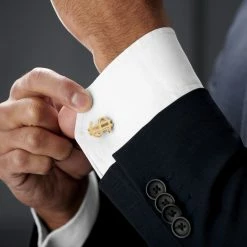 Warren Asher Gold-Tone Dollar Sign Cufflinks -Cheap TIE CLIPS Store rel megashoot cufflinks 1 9500