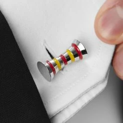Warren Asher Striped Silver-Tone, Canary Yellow & Deep Red Mallet Cufflinks 9 Warren Asher Striped Silver-Tone, Canary Yellow & Deep Red Mallet Cufflinks -Cheap TIE CLIPS Store rel megashoot cufflinks 16 9689 bm2
