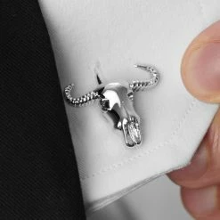 Warren Asher Silver-Tone Steer Head Cufflinks -Cheap TIE CLIPS Store rel megashoot cufflinks 18 3836 bm2
