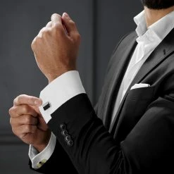 Warren Asher Black & Silver-Tone Cufflinks -Cheap TIE CLIPS Store rel megashoot cufflinks 2 3790