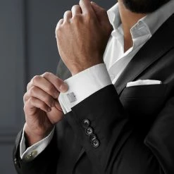 Warren Asher Square Silver-Tone Unique Divided Cufflinks -Cheap TIE CLIPS Store rel megashoot cufflinks 2 3799