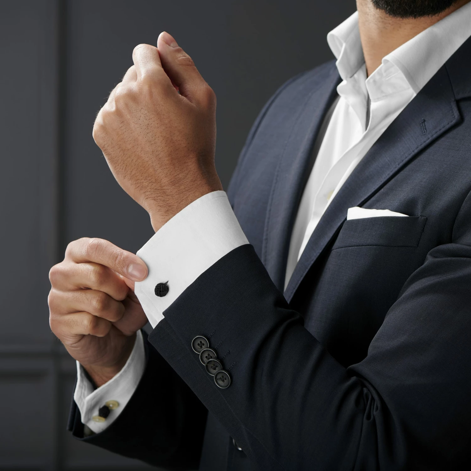 Warren Asher Black Knot Cufflinks 4 Warren Asher Black Knot Cufflinks - Image 4