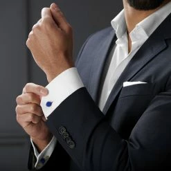 Warren Asher Cobalt Blue Knot Cufflinks -Cheap TIE CLIPS Store rel megashoot cufflinks 2 7571